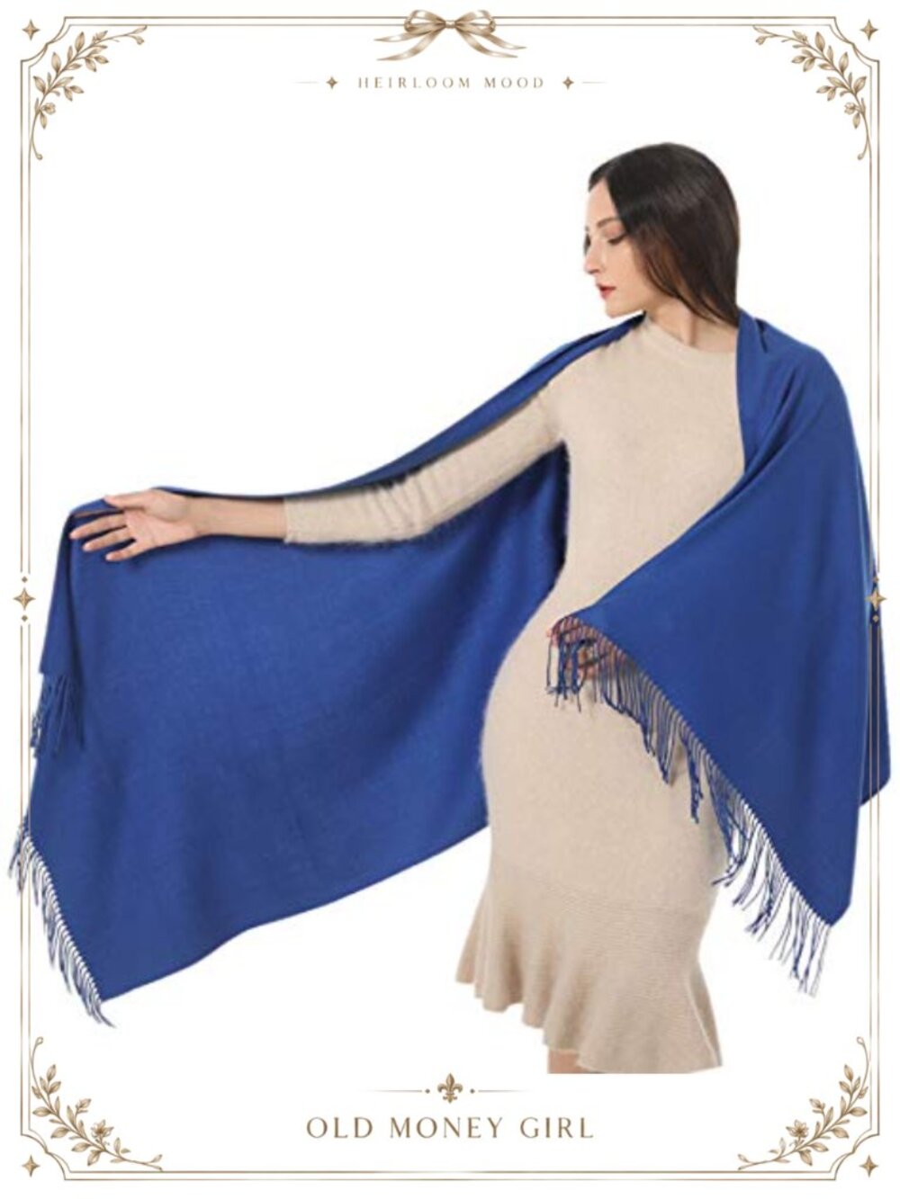 Women's Large Pashmina Shawl Winter Scarf Wrap Evening Wedding